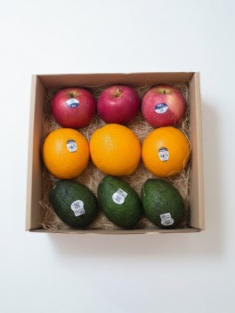 Trio Fruit Box – Apple, Orange & Avocado