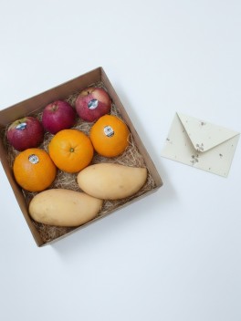 Tropical Fresh Fruit Box – Apple, Orange & Mango