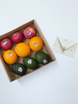 Trio Fruit Box – Apple, Orange & Avocado